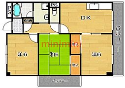 サンライフタウン古市 3LDKの間取図画像