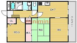 フロレアール・ジーア 3LDKの間取図画像