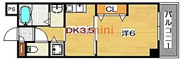FinevaleWest 1DKの間取図画像