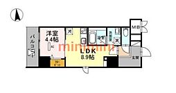 グランセジュール江坂パーカー江坂ビル 1LDKの間取図画像