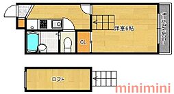 竹橋町マンション 1Kの間取図画像