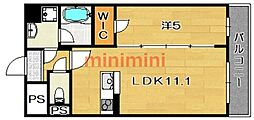 デルスールラローザ 1LDKの間取図画像