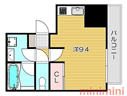 ザ・レジデンスイバラキ ワンルームの間取図画像