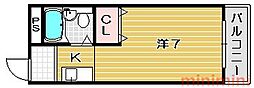 海栄ハイツ 1Kの間取図画像