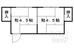清雲荘 ワンルームの間取図画像