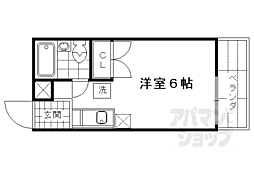 コーポラス光明 ワンルームの間取図画像