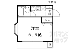 ELLE山内 1Kの間取図画像
