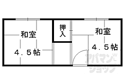 清雲荘 ワンルームの間取図画像