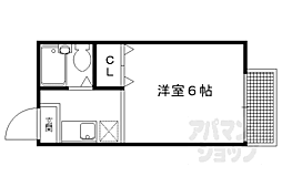 サンシティ西賀茂 2階1Kの間取り