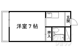 ハイツ協栄 1階1Kの間取り