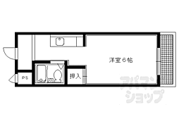 コルザ河村 3階1Kの間取り