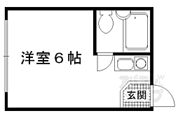京都地下鉄東西線 京都市役所前駅 徒歩5分の賃貸マンション 5階1Kの間取り