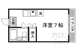 阪急京都本線 大宮駅 徒歩4分の賃貸マンション 4階1Kの間取り