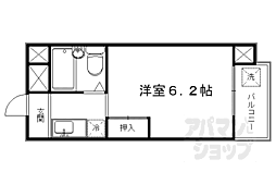 カルフール北村 4階1Kの間取り