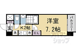 京都市上京区革堂前之町マンション 1Kの間取図画像