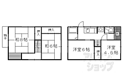 京阪本線 出町柳駅 徒歩7分の賃貸一戸建て 4Kの間取り