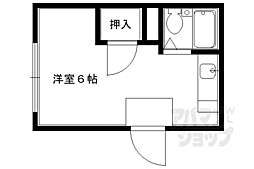 京阪本線 出町柳駅 徒歩24分の賃貸マンション 3階ワンルームの間取り