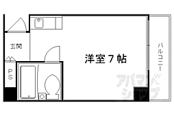 スイング岡崎 5階ワンルームの間取り