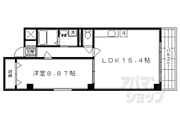 京都市営烏丸線 烏丸御池駅 徒歩7分の賃貸マンション 5階1LDKの間取り