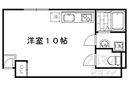 JR山陰本線 花園駅 徒歩20分の賃貸アパート 1階ワンルームの間取り