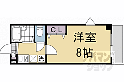 叡山電鉄叡山本線 一乗寺駅 徒歩3分の賃貸マンション 1階1Kの間取り