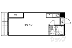 フジキビル 2階1Kの間取り