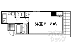 阪急京都本線 大宮駅 徒歩5分の賃貸マンション 5階1Kの間取り