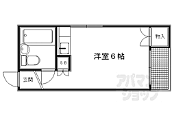 京阪本線 神宮丸太町駅 徒歩8分の賃貸マンション 3階ワンルームの間取り
