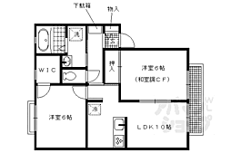 叡山電鉄鞍馬線 岩倉駅 徒歩8分の賃貸アパート 1階2LDKの間取り