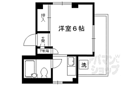リピエーノ上賀茂 5階1Kの間取り