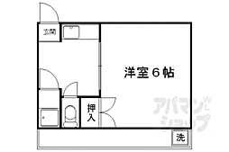 葵ハイツ 1階1Kの間取り