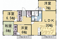 叡山電鉄鞍馬線 岩倉駅 徒歩4分の賃貸アパート 1階4LDKの間取り