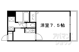 京都市営烏丸線 四条駅 徒歩8分の賃貸マンション 7階1Kの間取り