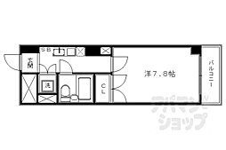 ホーユウコンフォルト二条城前 1Kの間取図画像