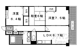 イースタン平野路 3LDKの間取図画像