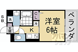 GRAMM東小野堀町A棟・B棟 1Kの間取図画像