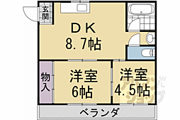 メーゾンヴィオレット 2DKの間取図画像