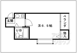 京都市北区大宮北林町アパート 1Kの間取図画像