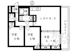 京都市営烏丸線 烏丸御池駅 徒歩7分 2階/-