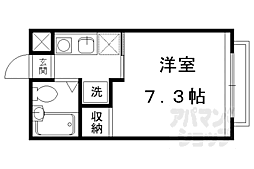 カーサ・コラッジォ 1Kの間取図画像
