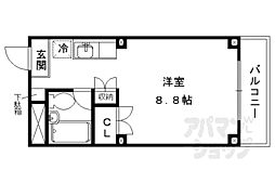 パール新大宮B棟 1Kの間取図画像