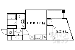 ルミエール北大路 1LDKの間取図画像