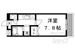 ヴァンセット 1Kの間取図画像