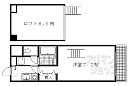 ロフティー松ケ崎 1Kの間取図画像