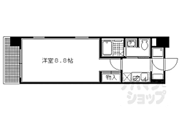 レジディア洛北 1Kの間取図画像