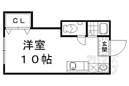 紫野ハイツ ワンルームの間取図画像