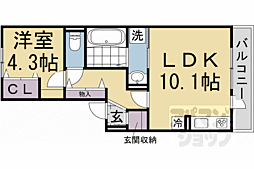 アドラブール 1LDKの間取図画像