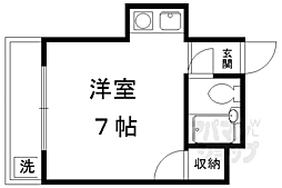 ペガサスハイツ ワンルームの間取図画像