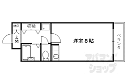 ニューポート内田 1Kの間取図画像