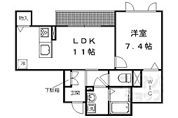 栗栖KITAYAMA 1LDKの間取図画像